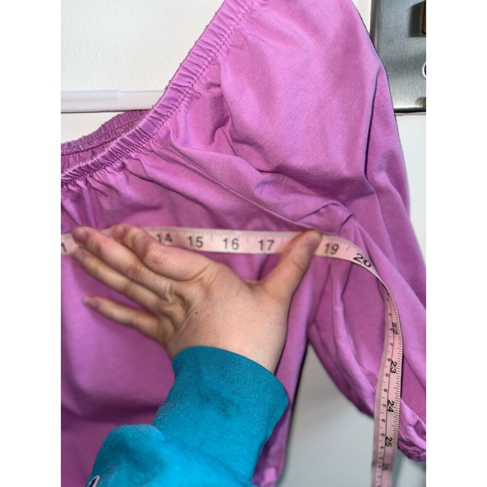 Old Navy Purple Puff Sleeve Off the Shoulder Top SP - Picture 6 of 8